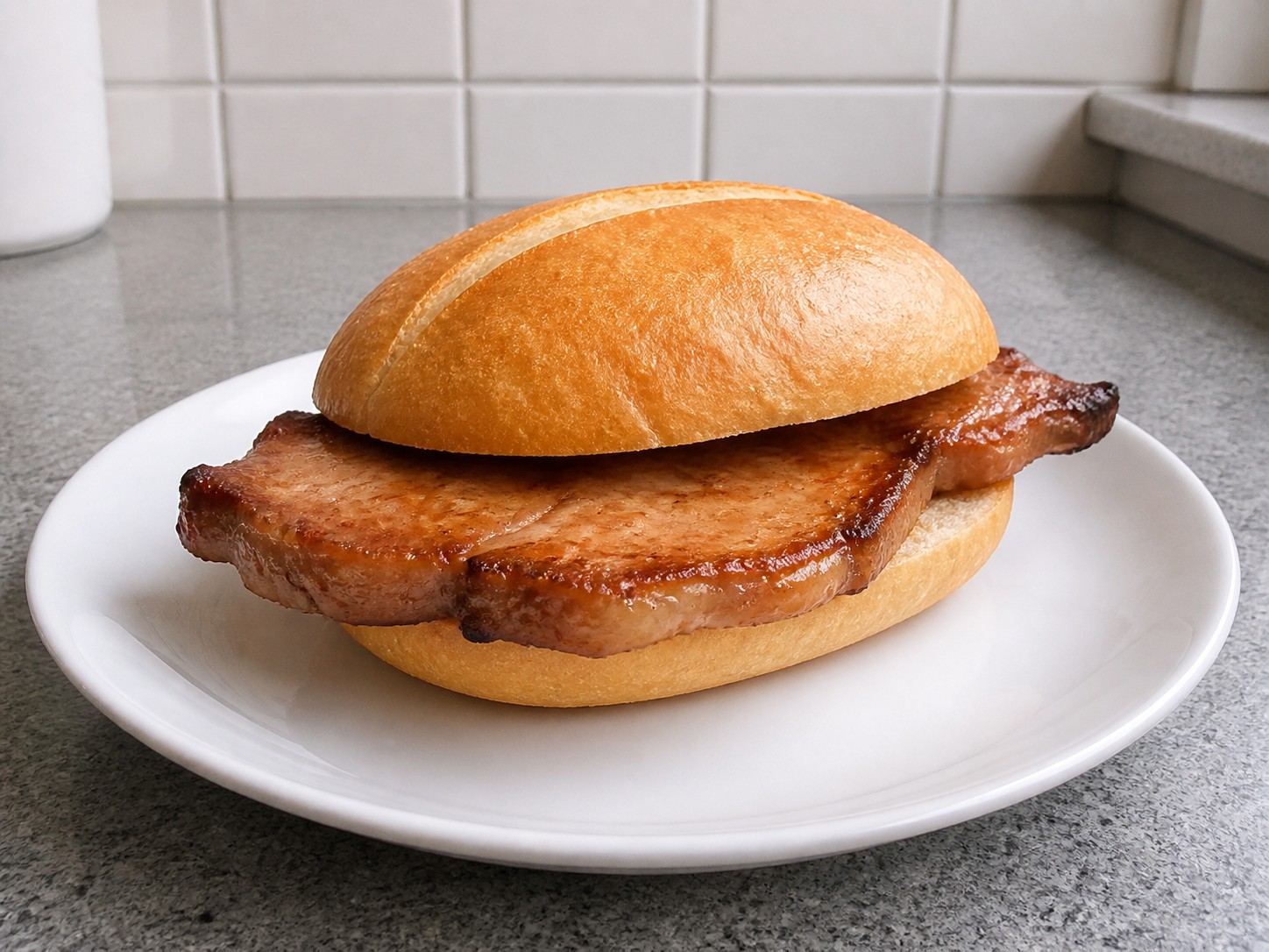 澳門式豬扒包完成圖|Macau-Style Pork Chop Bun