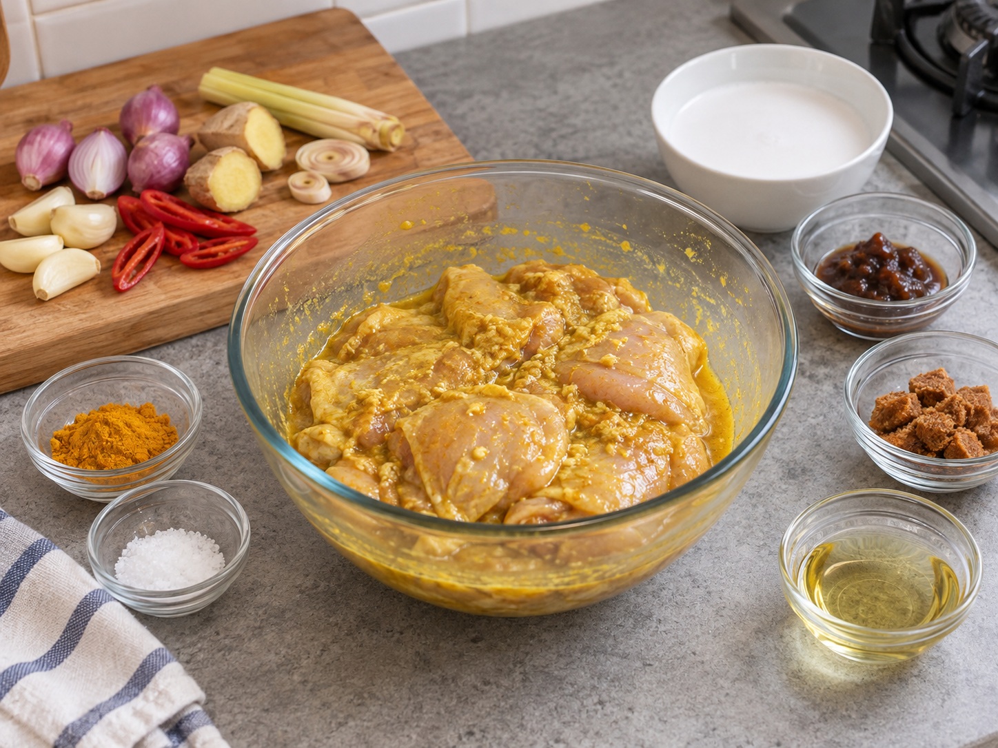 Ayam Percik Malaysia — Bumbui ayam