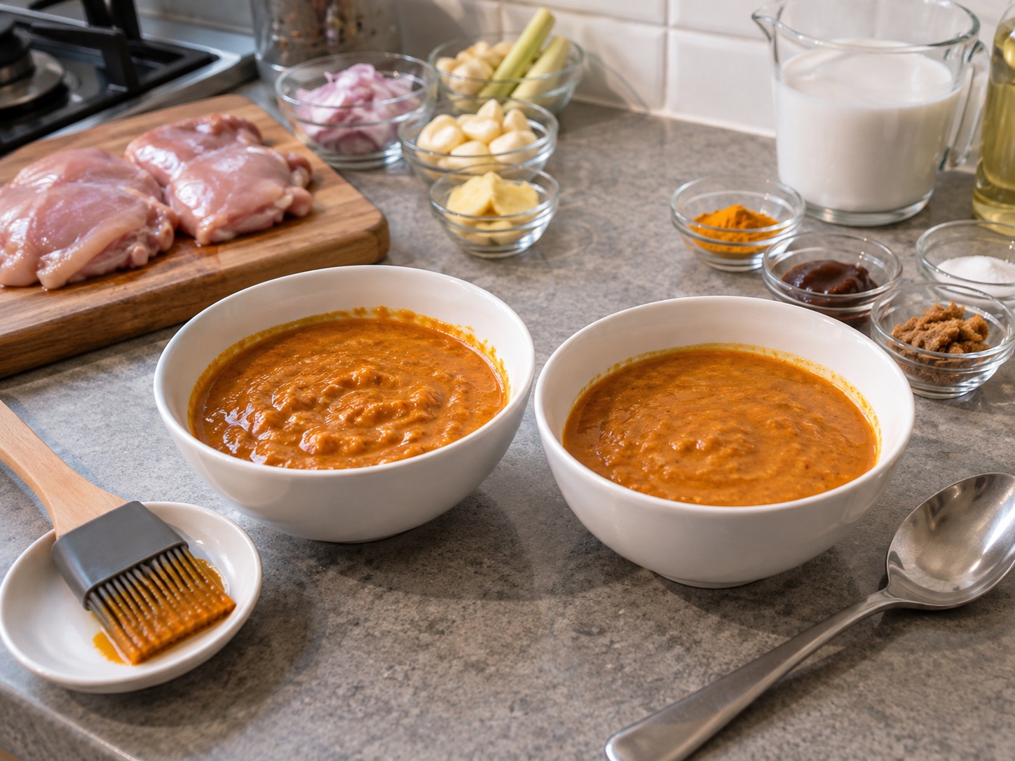 Ayam Percik Malaysia — Pisahkan saus