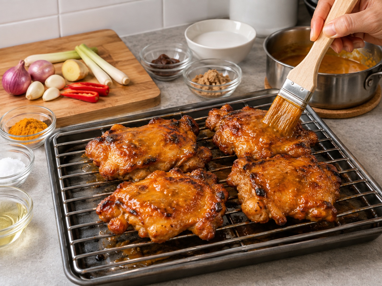 Ayam Percik Malaysia — Beri warna