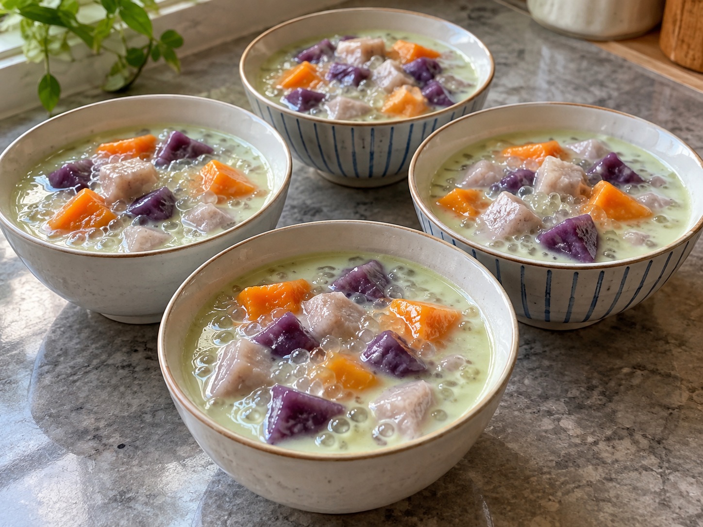 Malaysian Bubur Cha Cha — finished dish