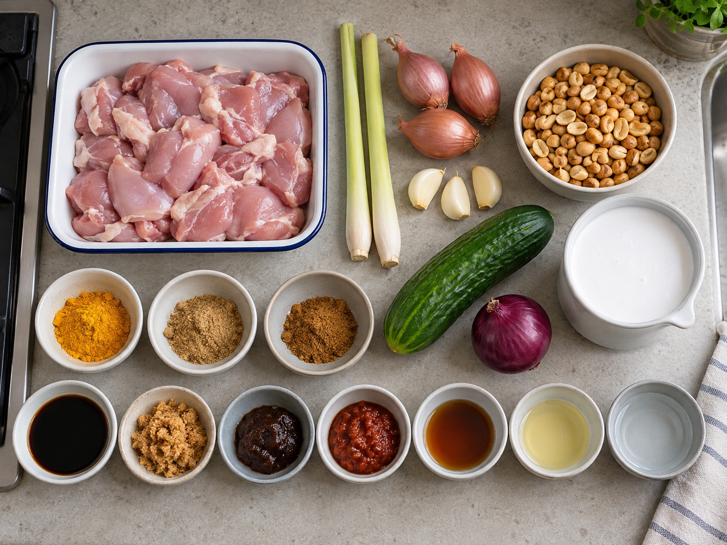 Sate Ayam Malaysia dengan Saus Kacang — bahan
