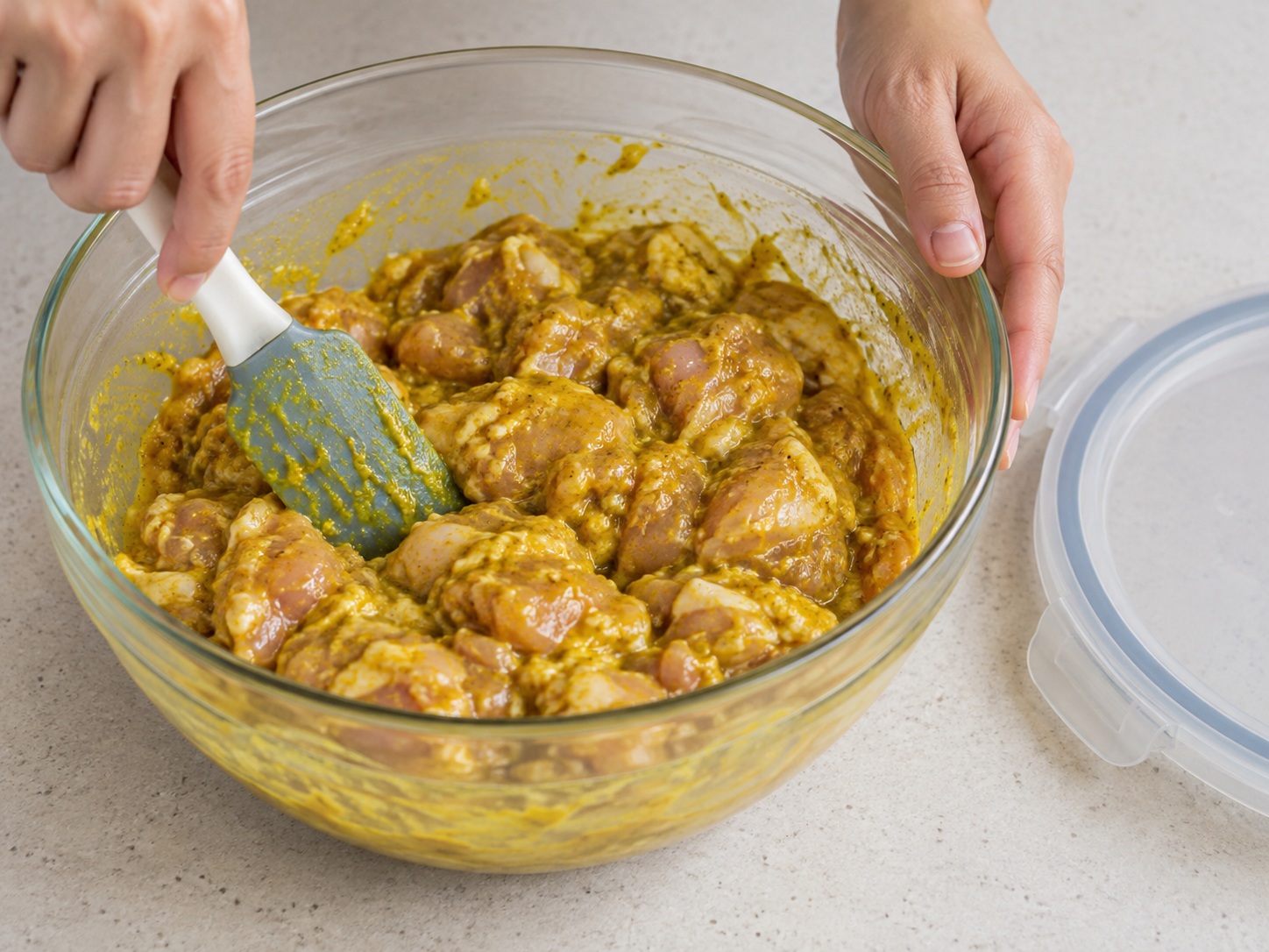 Sate Ayam Malaysia dengan Saus Kacang — Marinasi ayam