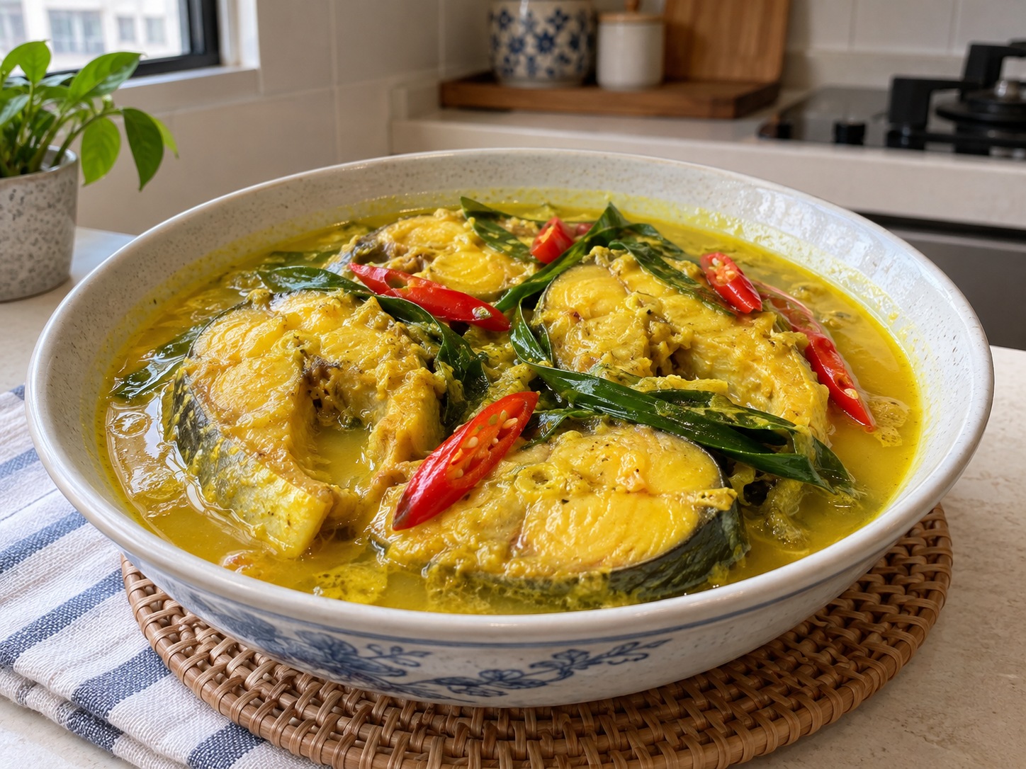 馬來西亞發酵榴槤巴丁魚 Ikan Patin Tempoyak — 完成圖