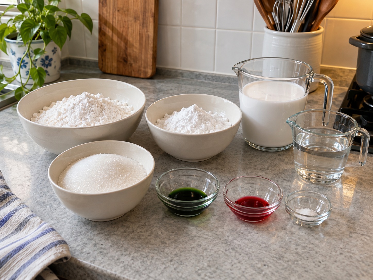 Malaysian Kuih Lapis — ingredients