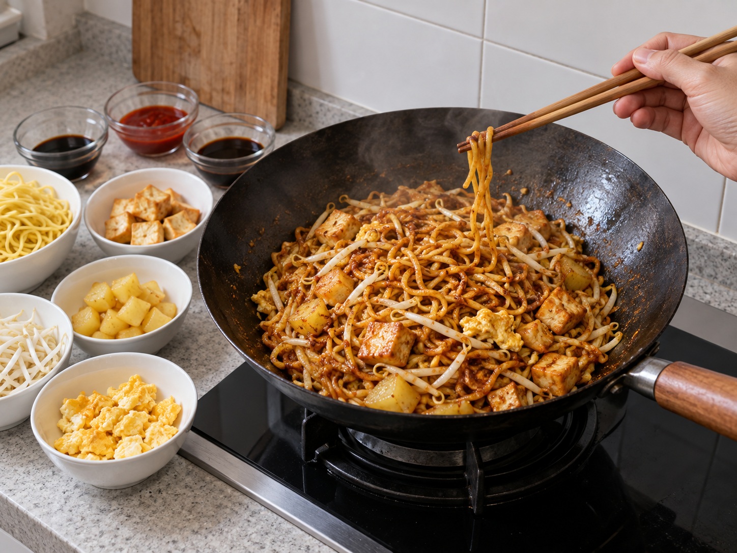 Mee Goreng Mamak Malaysia — Cicipi dan keringkan