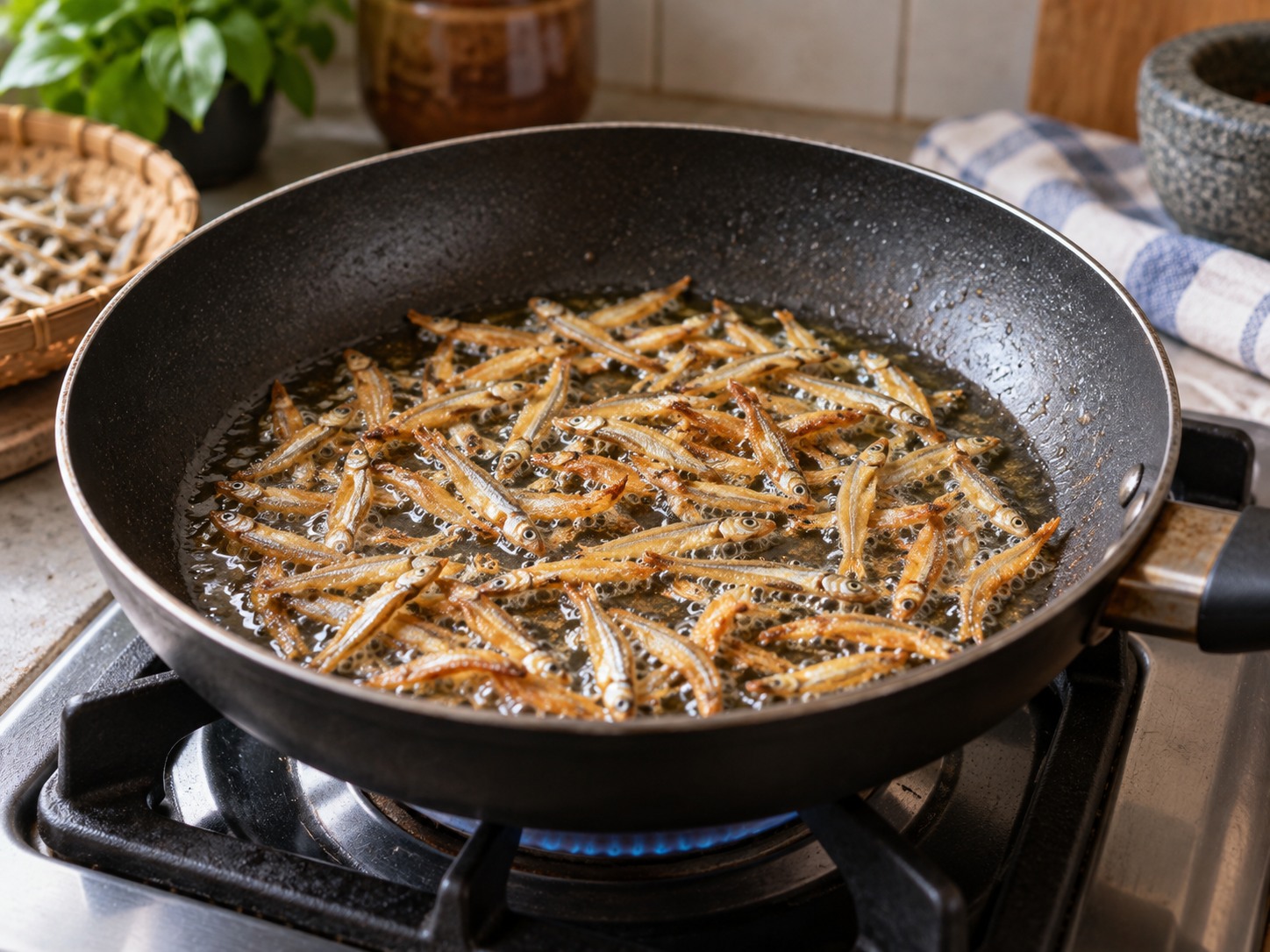 馬來西亞椰漿飯 — 炸香江魚仔