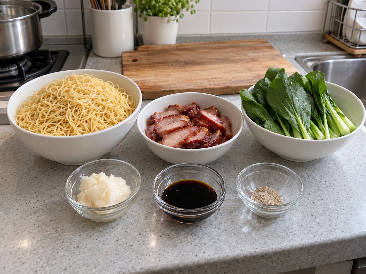馬來西亞砂拉越乾撈麵 Kolo Mee — 材料