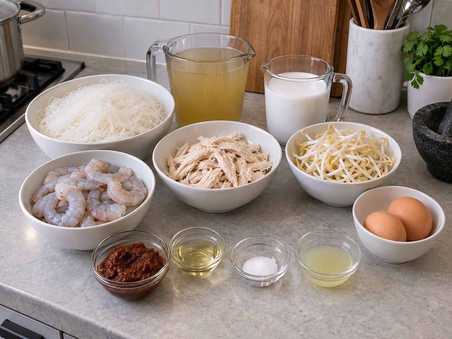 Laksa Sarawak — bahan