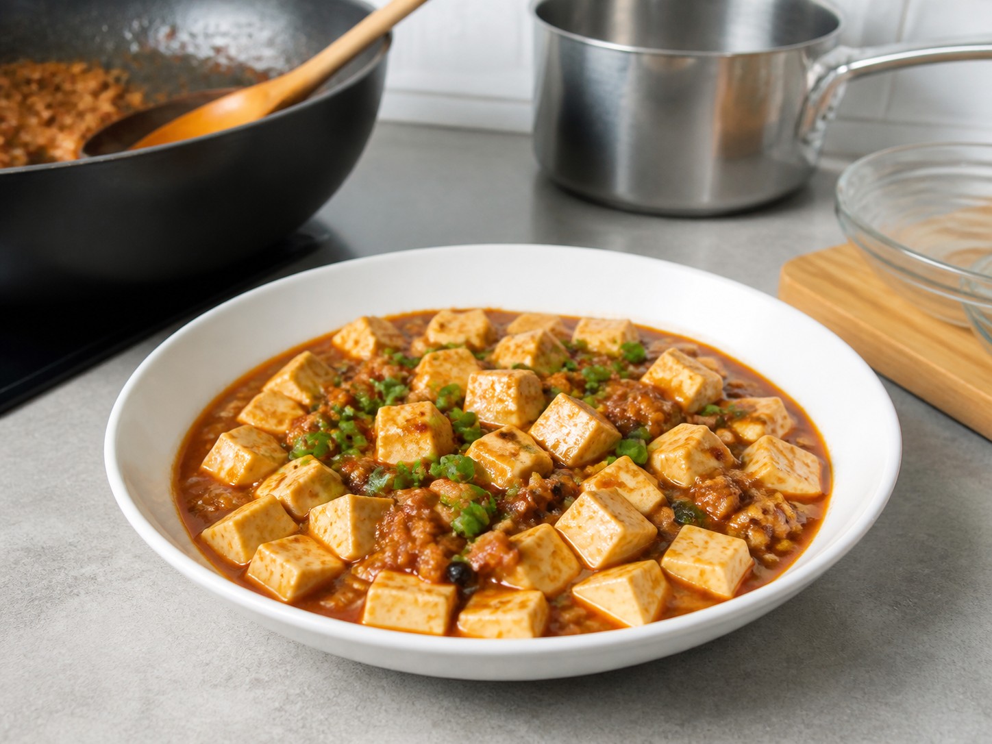 麻婆豆腐完成圖｜Mapo Tofu with Minced Pork