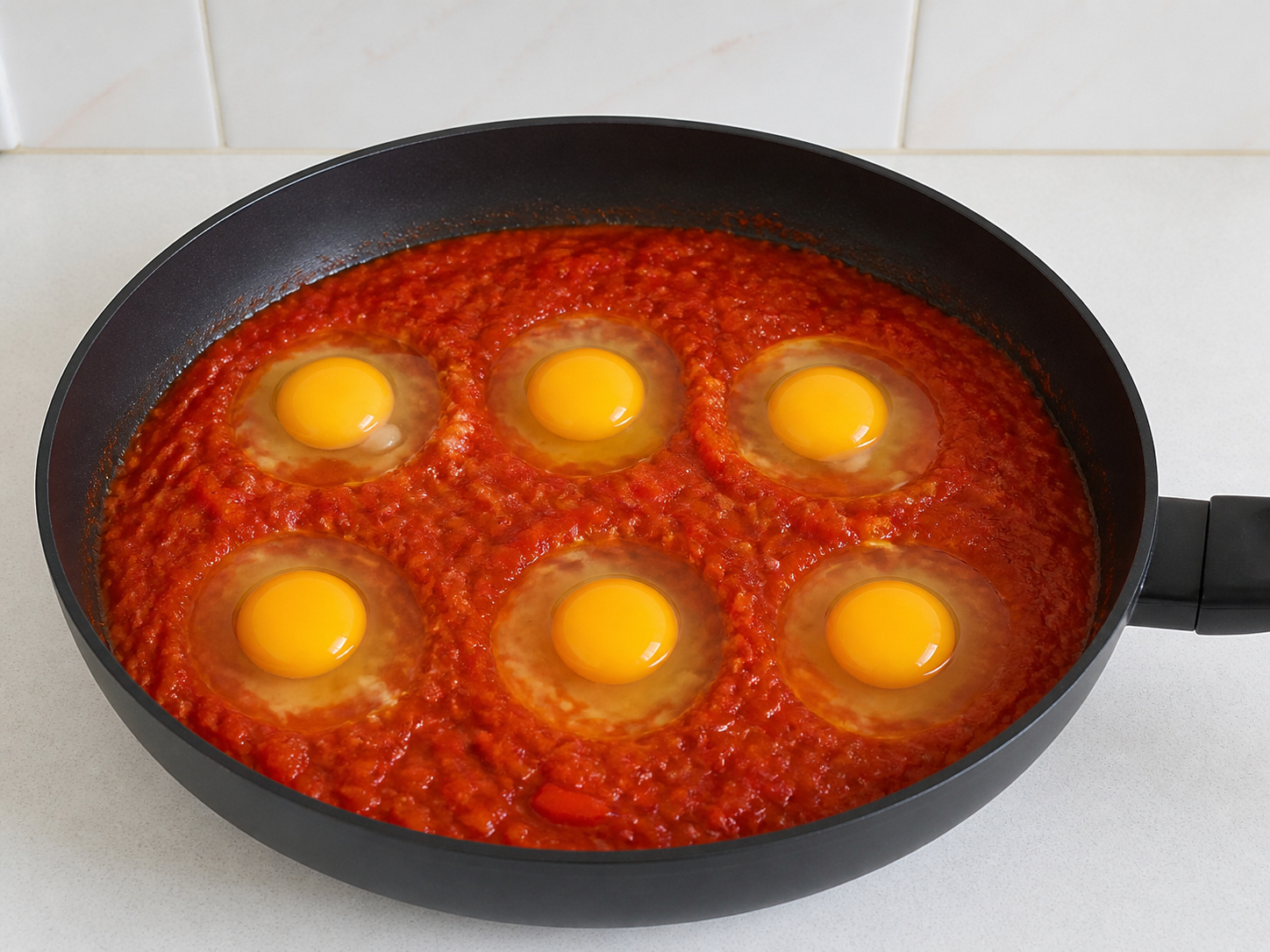 Mediterranean Shakshuka: Add the ingredients