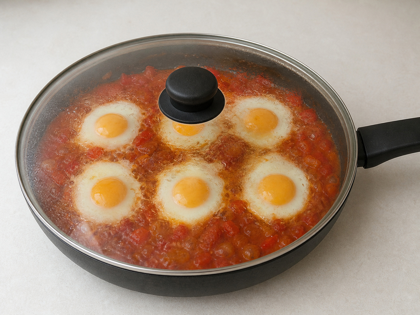 Mediterranean Shakshuka: Simmer gently