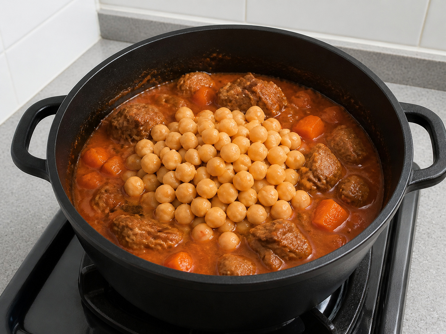 摩洛哥式羊肉鷹嘴豆燴鍋 — 加鷹嘴豆