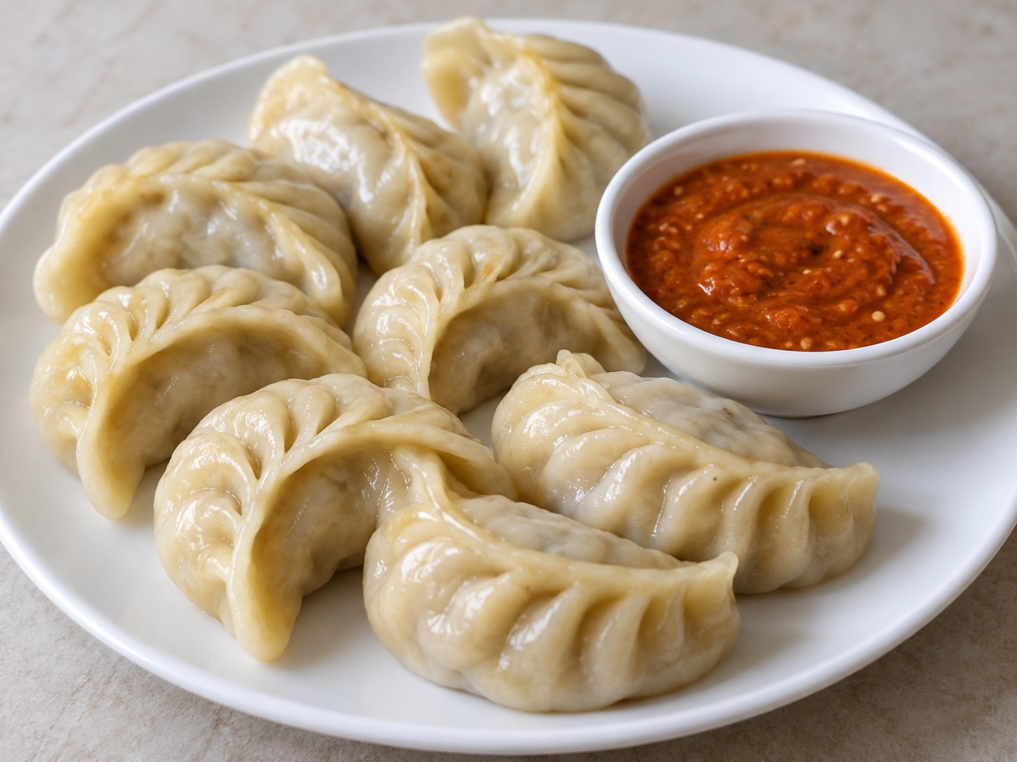 Nepali Chicken Momo — natapos na ulam