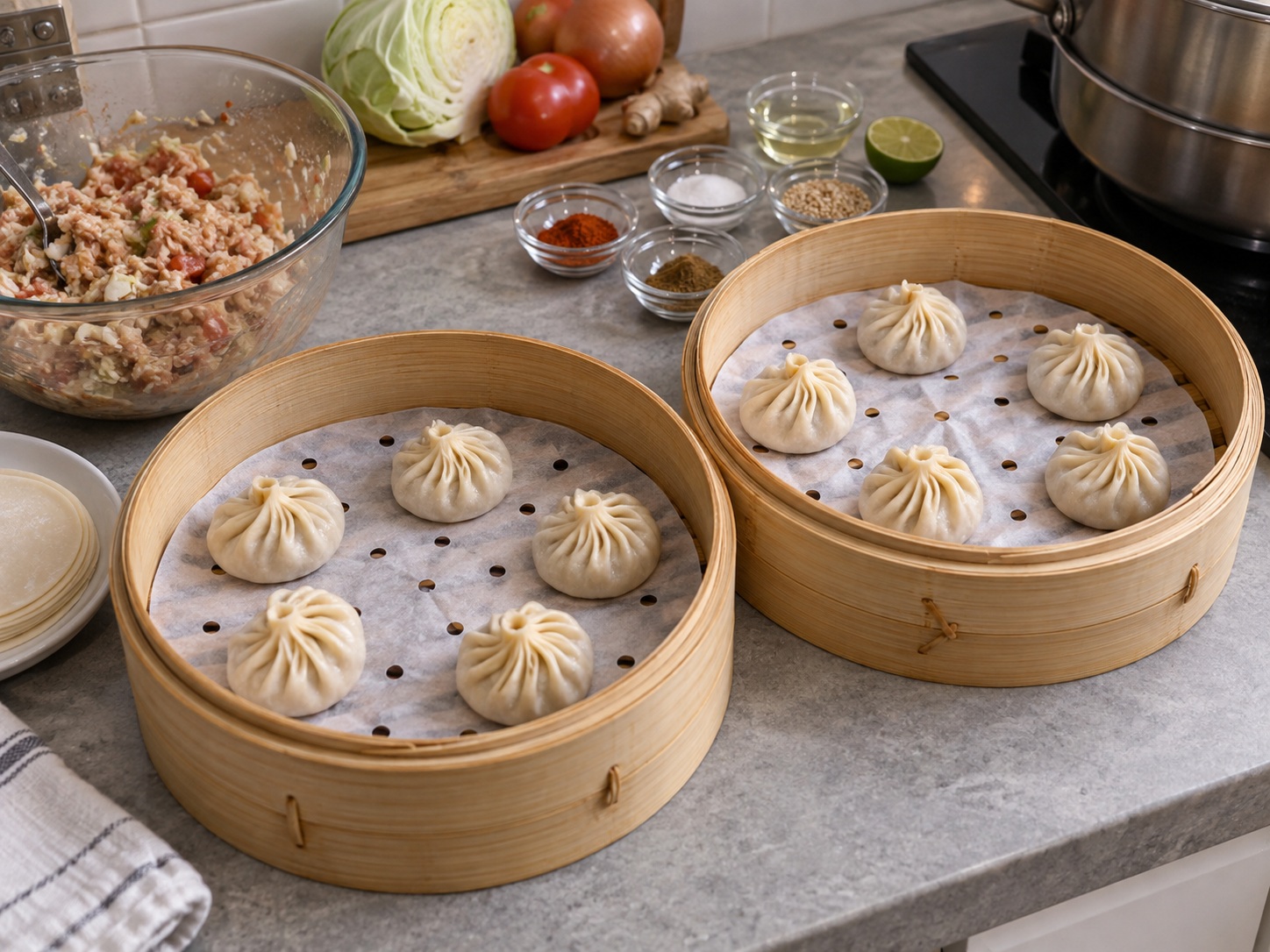 Nepali Chicken Momo — Ayusin sa pasingawan