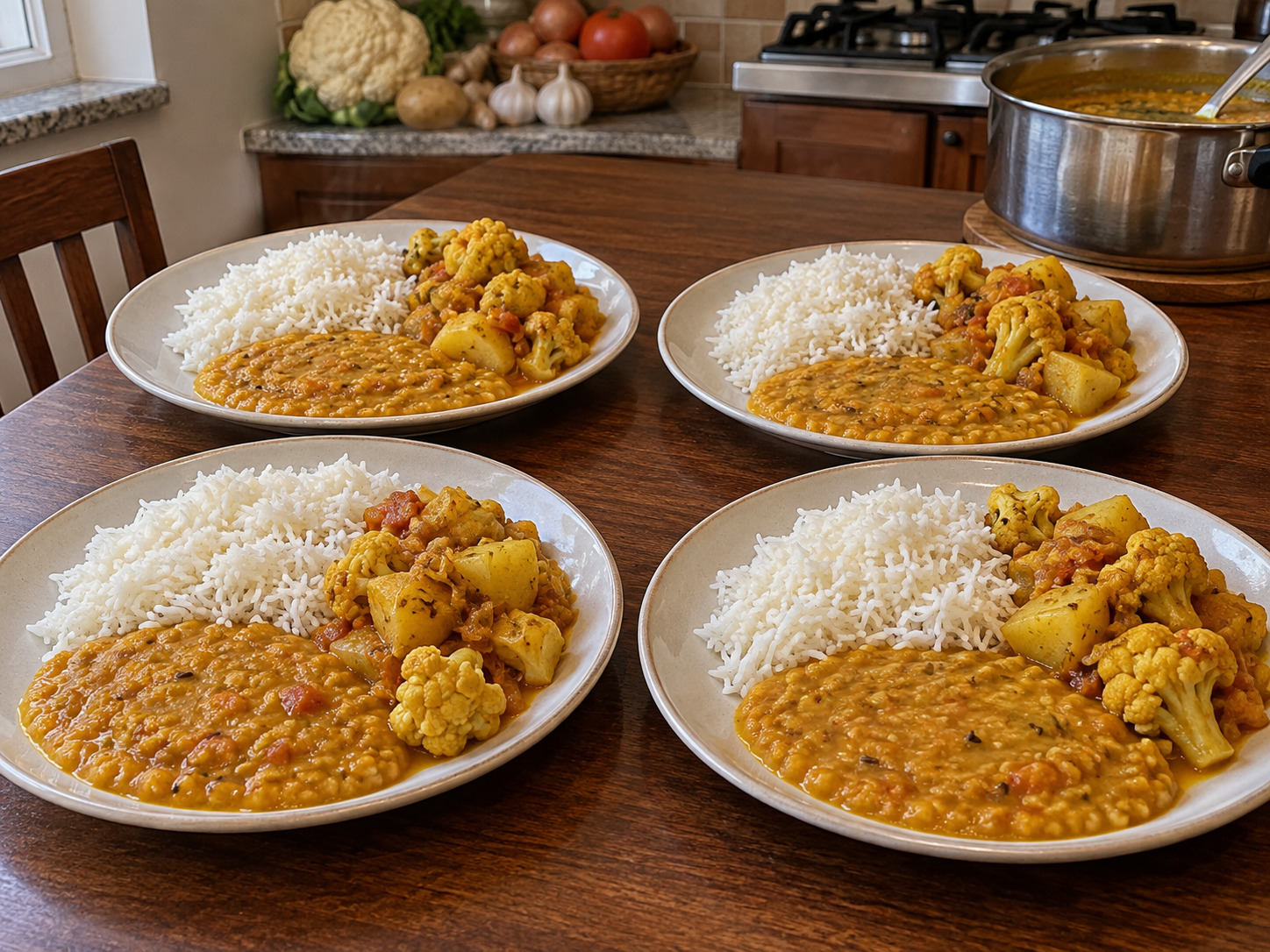 尼泊爾豆湯飯 Dal Bhat — 完成圖