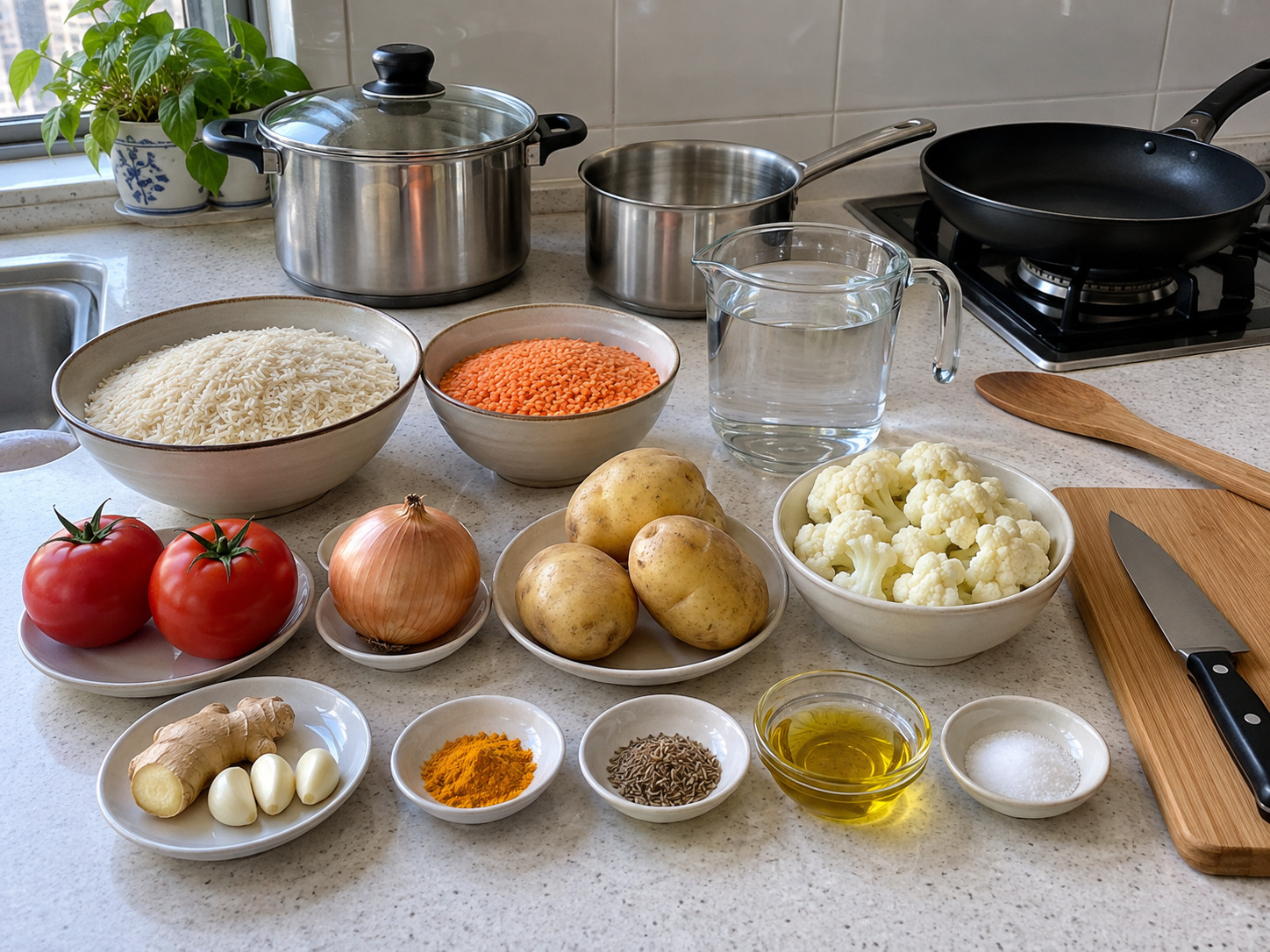 尼泊爾豆湯飯 Dal Bhat — 材料