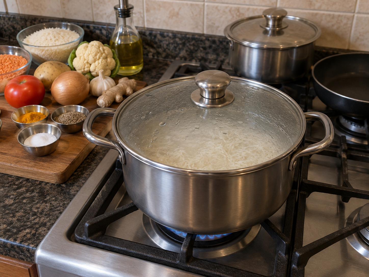 尼泊爾豆湯飯 Dal Bhat — 米加水煮熟