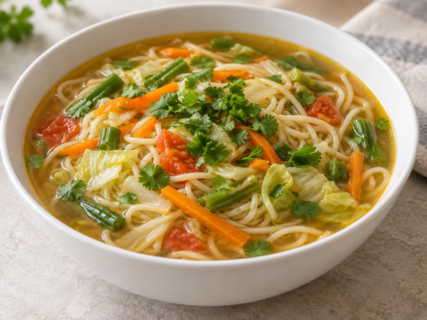 Nepali Vegetable Thukpa — finished dish