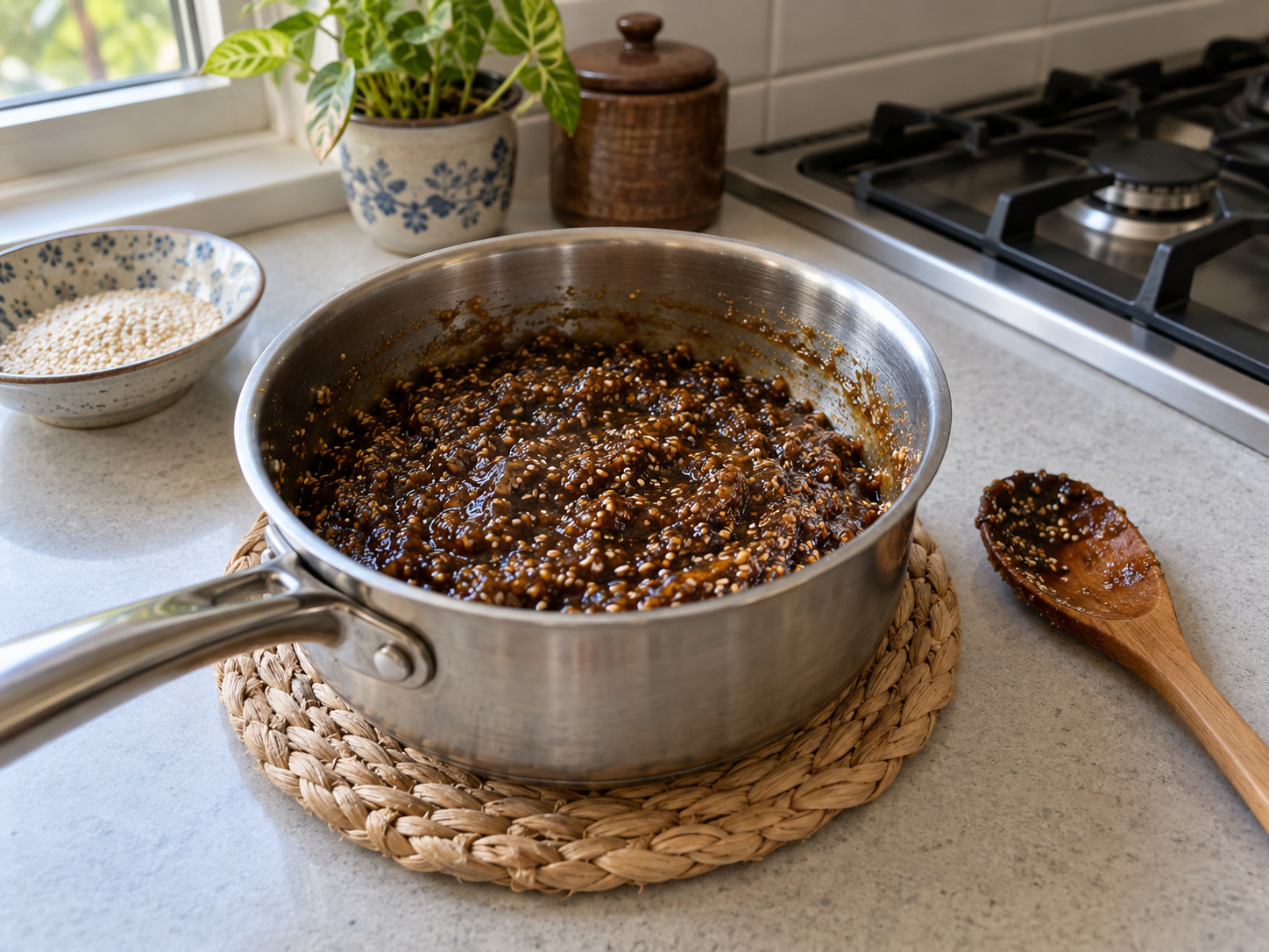 Nepali Yomari — Take the filling off the heat and cool it so it will not damage the rice shell