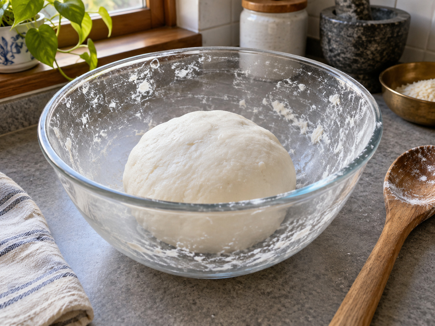 Nepali Yomari — Mix with a wooden spoon
