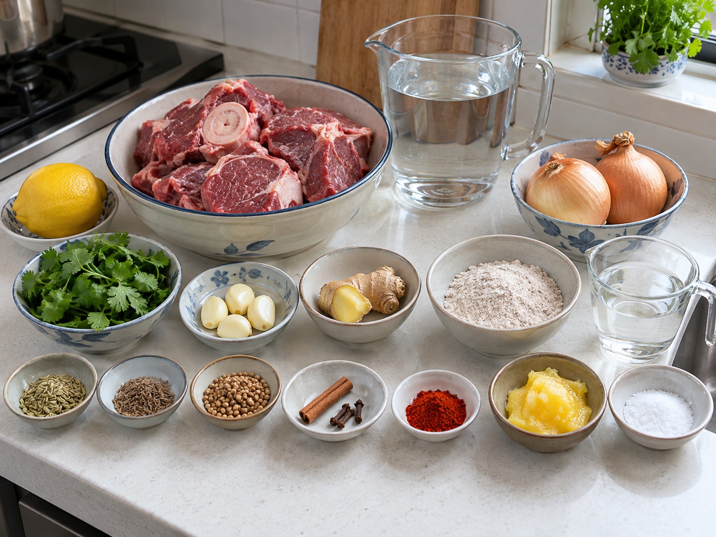 巴基斯坦慢燉牛腱 Nihari — 材料