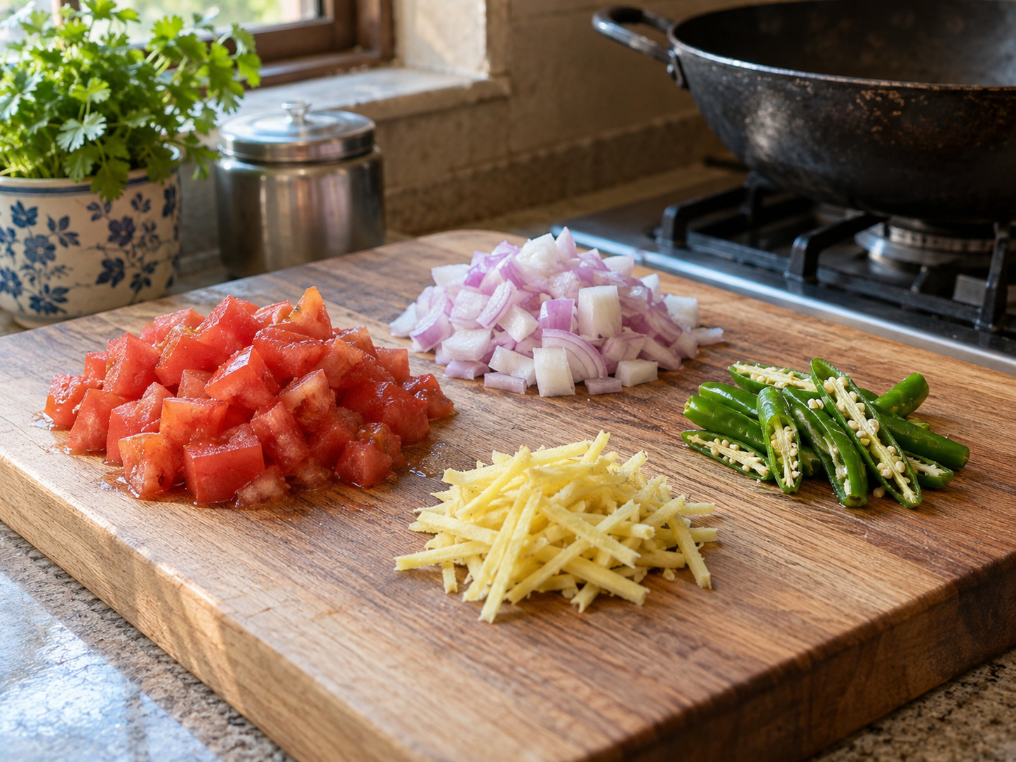 Pakistani Chicken Karahi — Hiwain ang sangkap