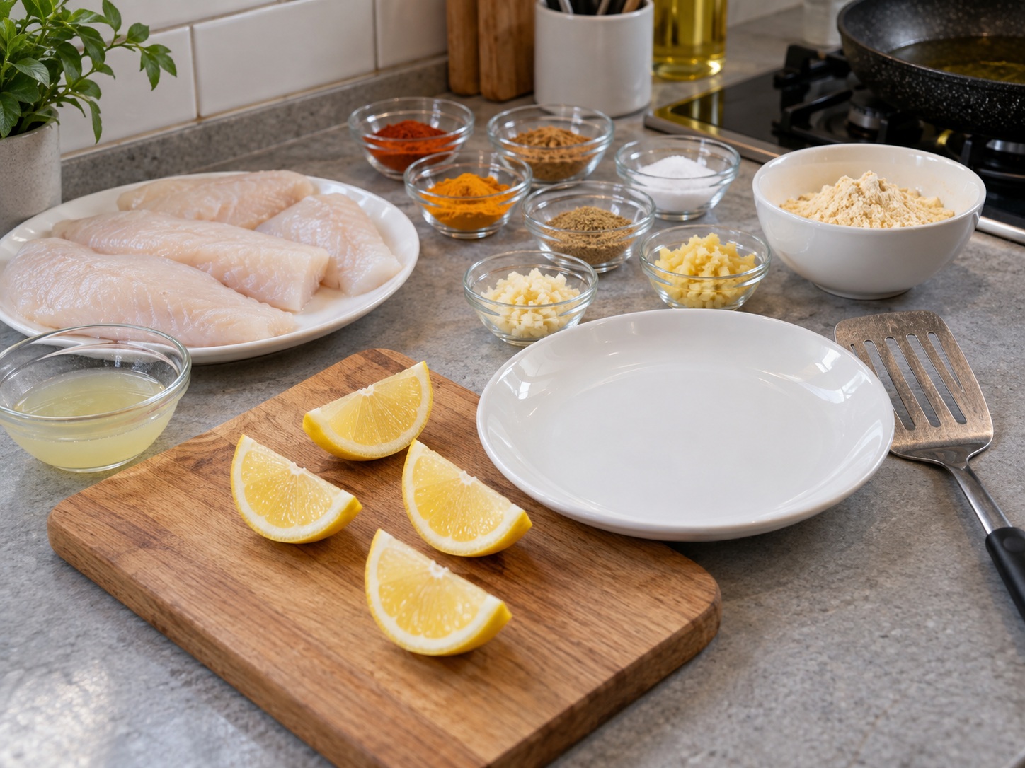 巴基斯坦香料煎魚 — 準備檸檬角