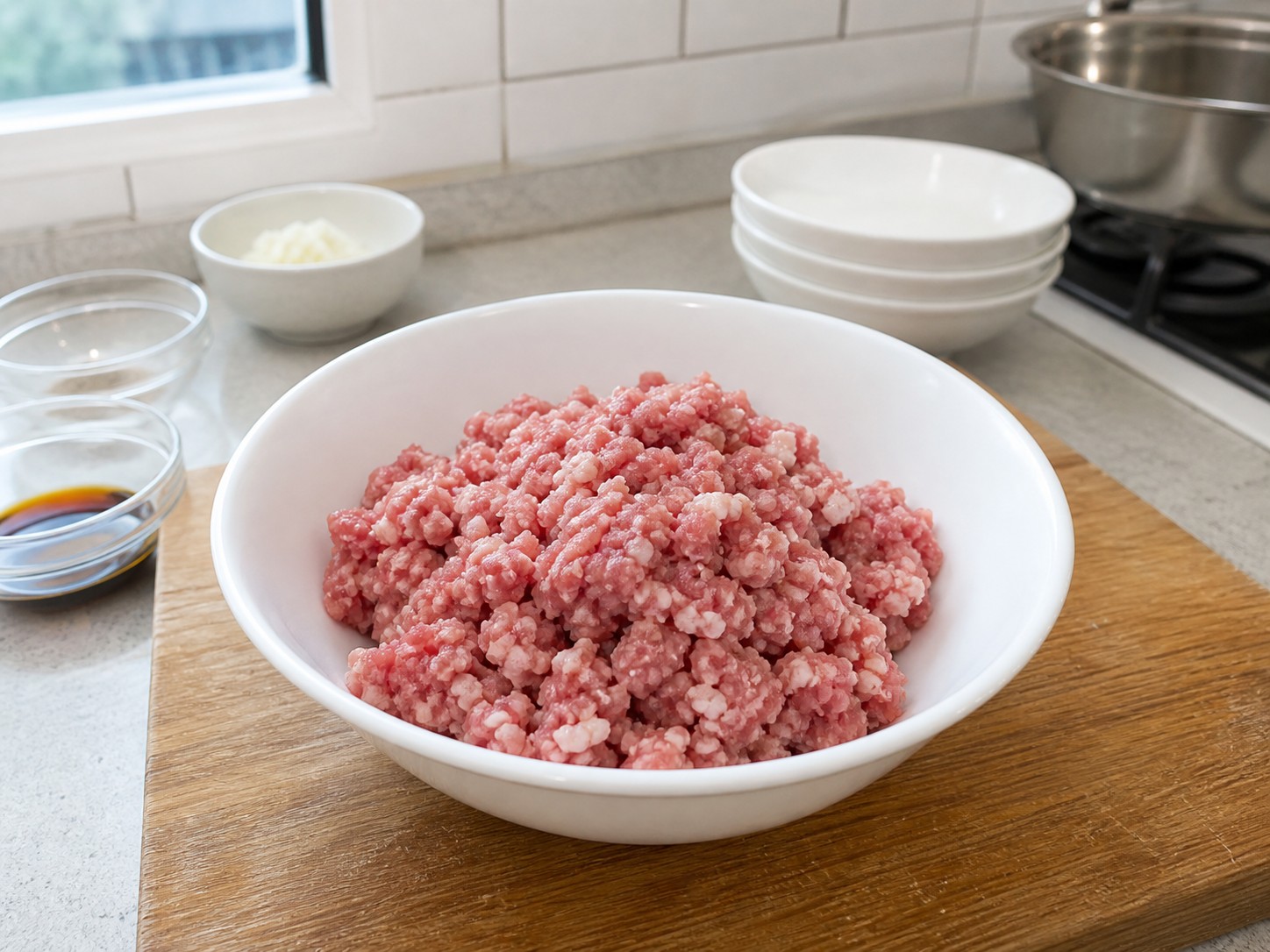 Perkedel Babi Akar Teratai Goreng — Periksa daging babi