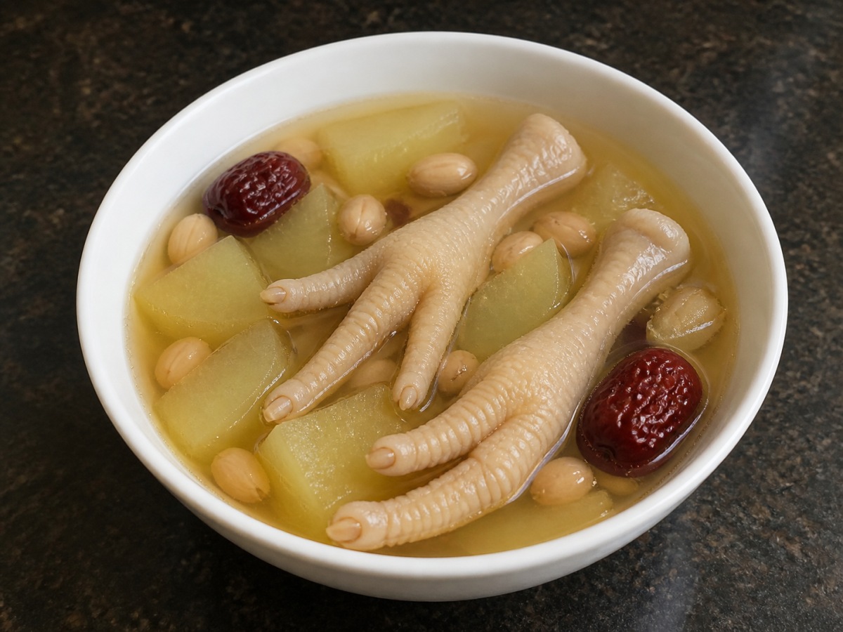 木瓜花生雞腳湯完成圖