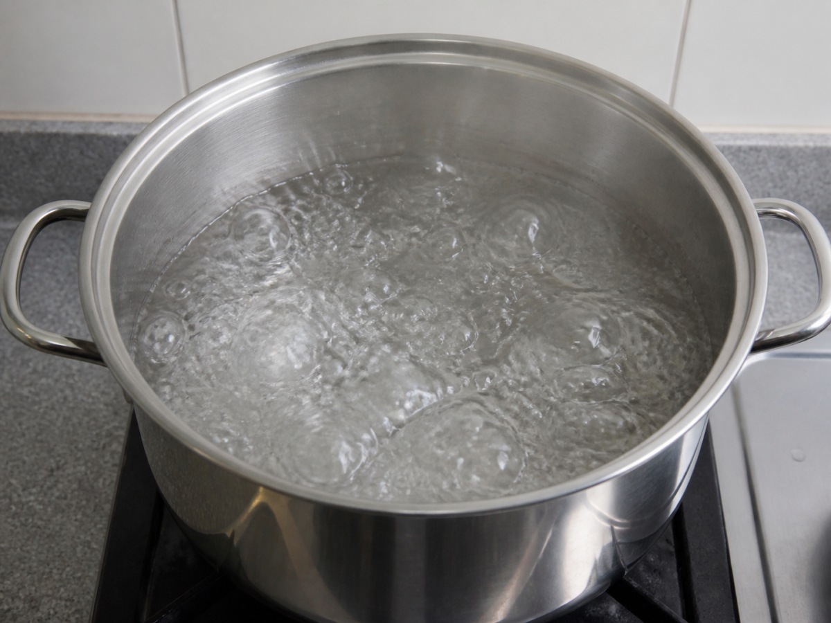 木瓜花生雞腳湯: 煮滾清水
