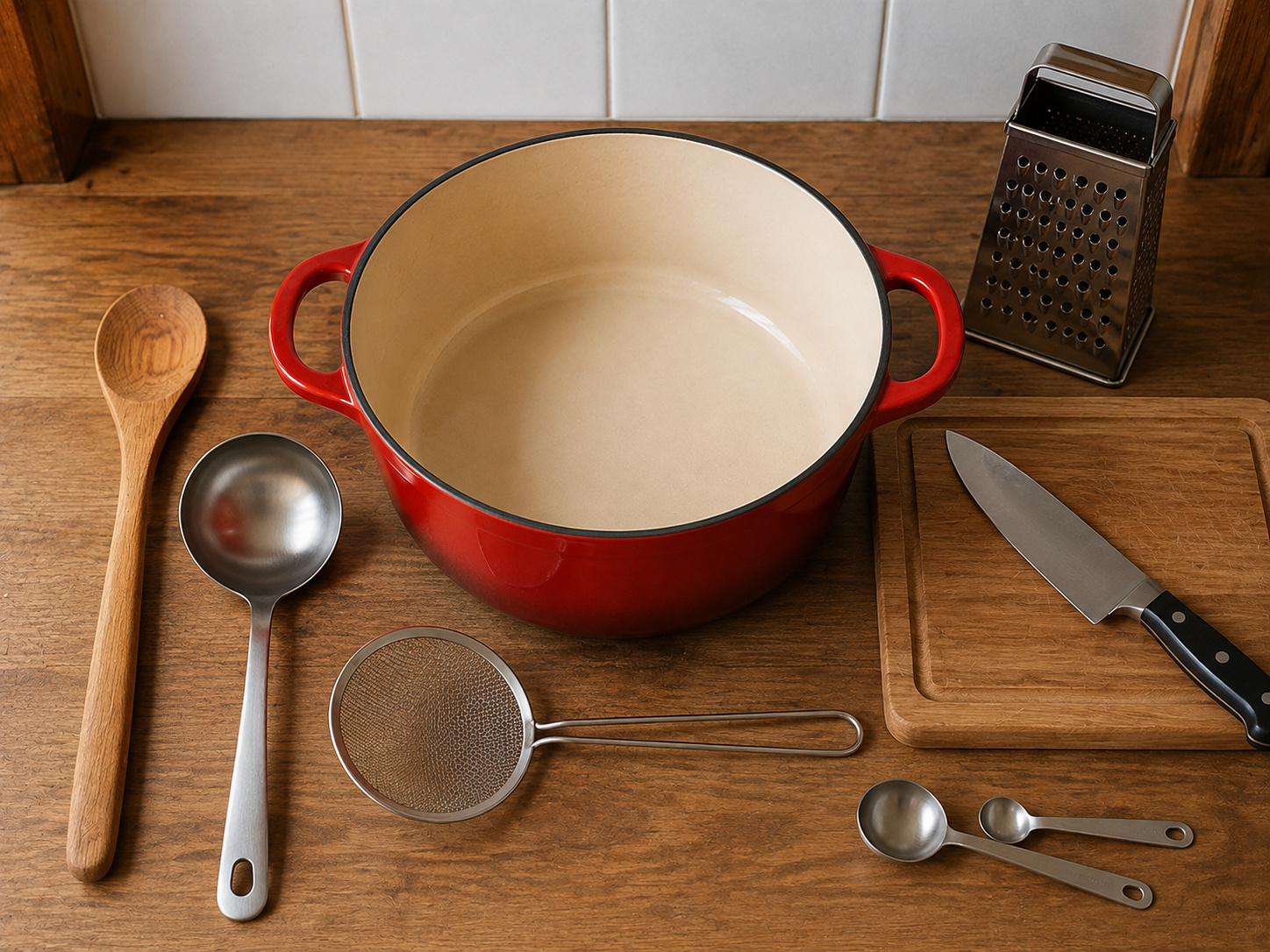 Polish Beetroot Chicken Borscht — tools overview