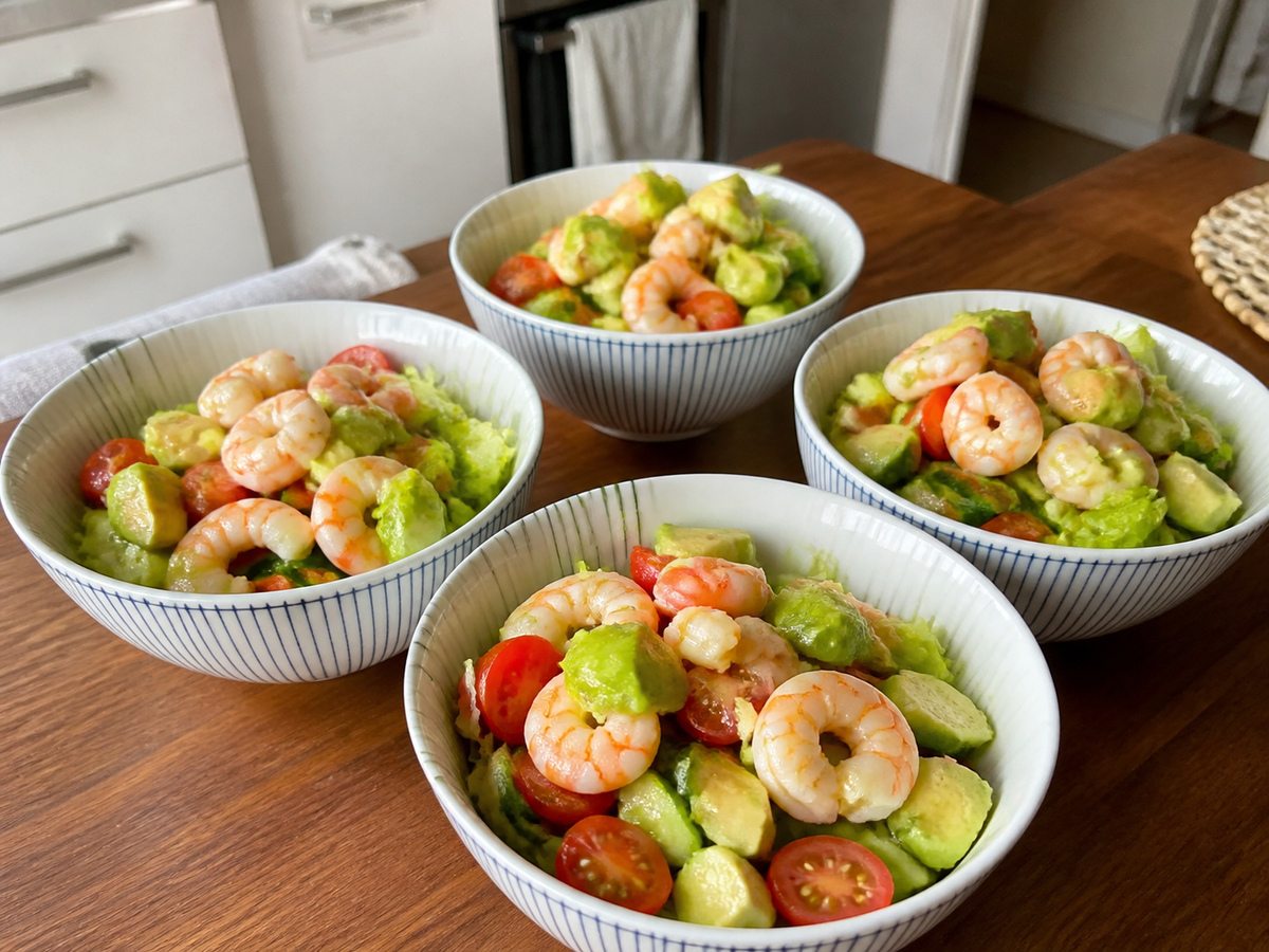 Salad Udang Alpukat Sitrus: Sajikan