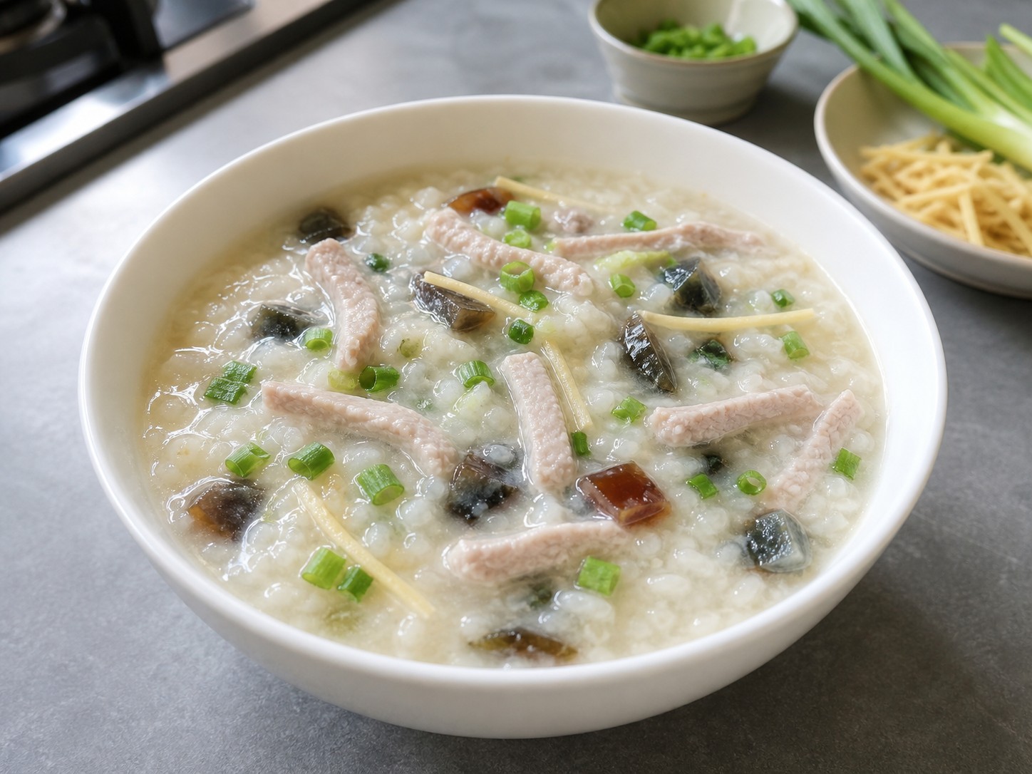 皮蛋瘦肉粥完成圖｜Preserved Egg and Lean Pork Congee