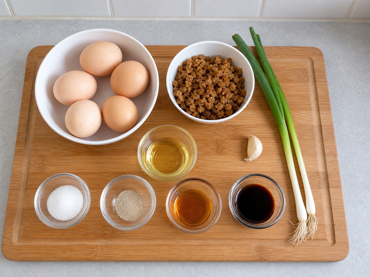 菜脯煎蛋主要材料總覽