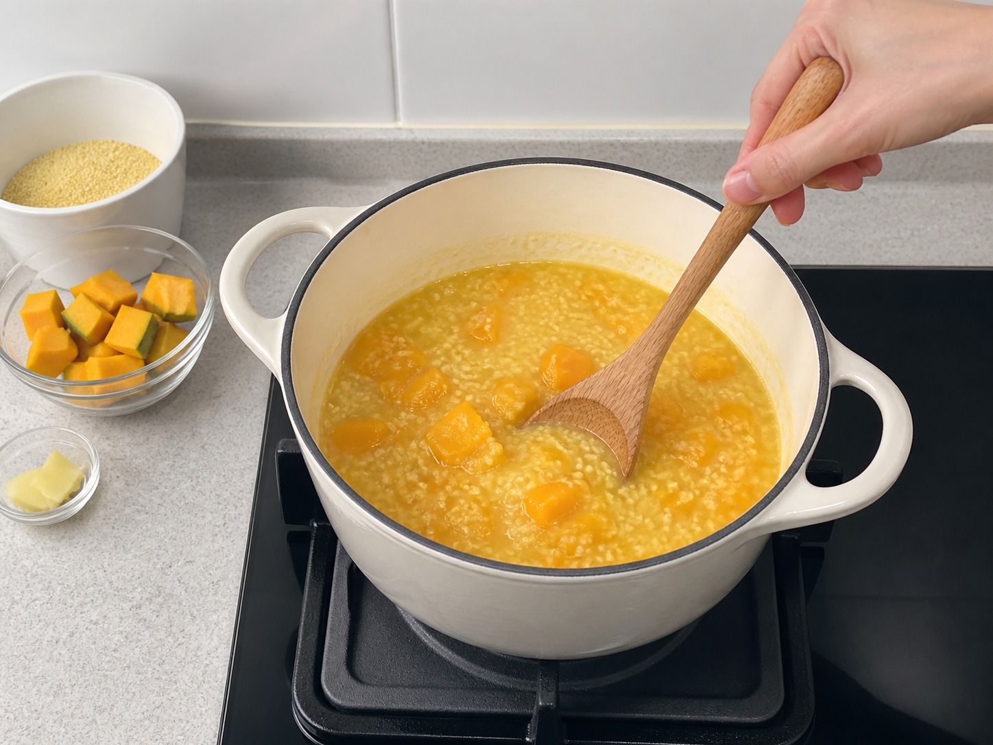 Bubur Jewawut Labu — langkah 8