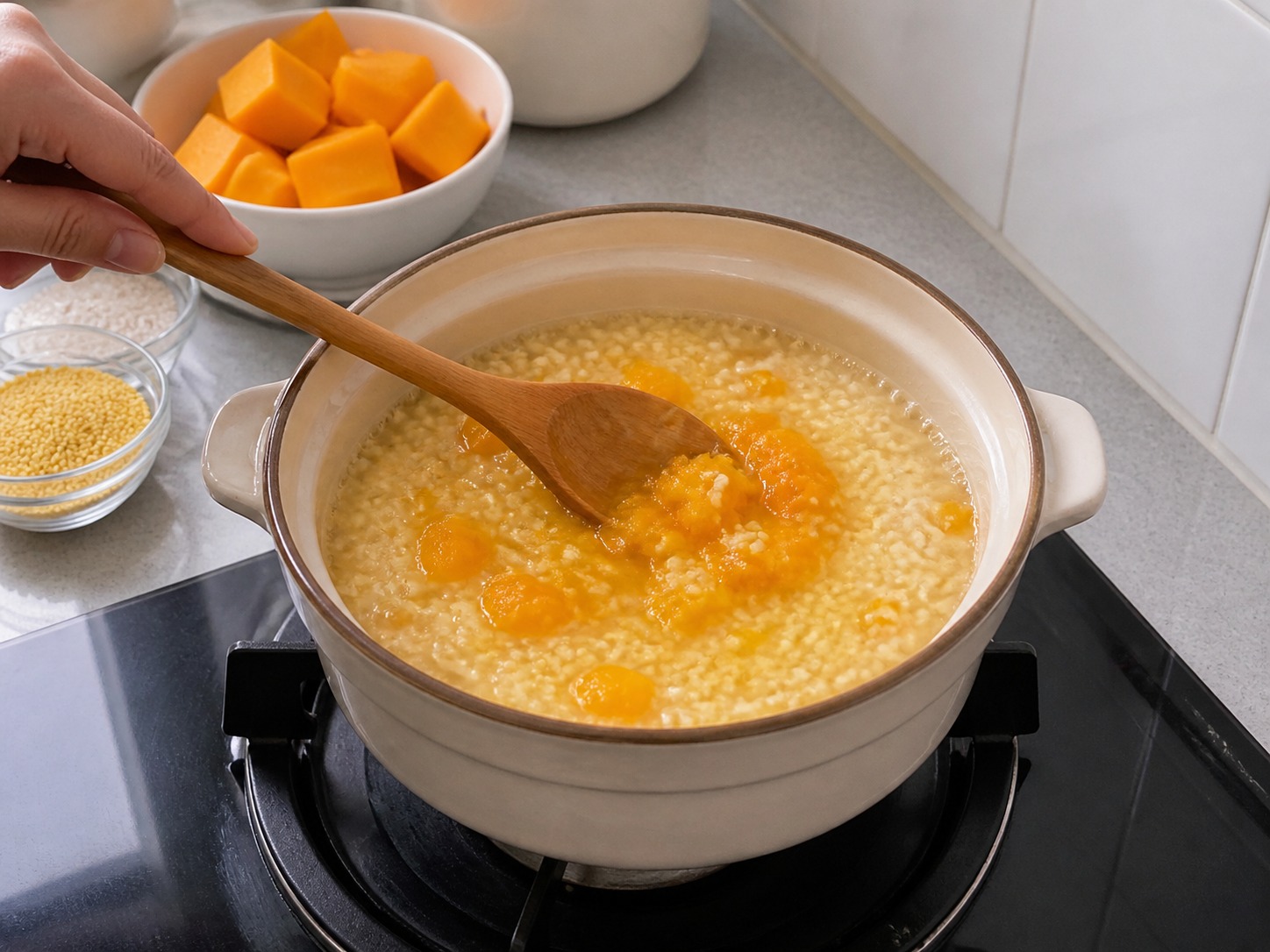 Bubur Jewawut Labu — langkah 9