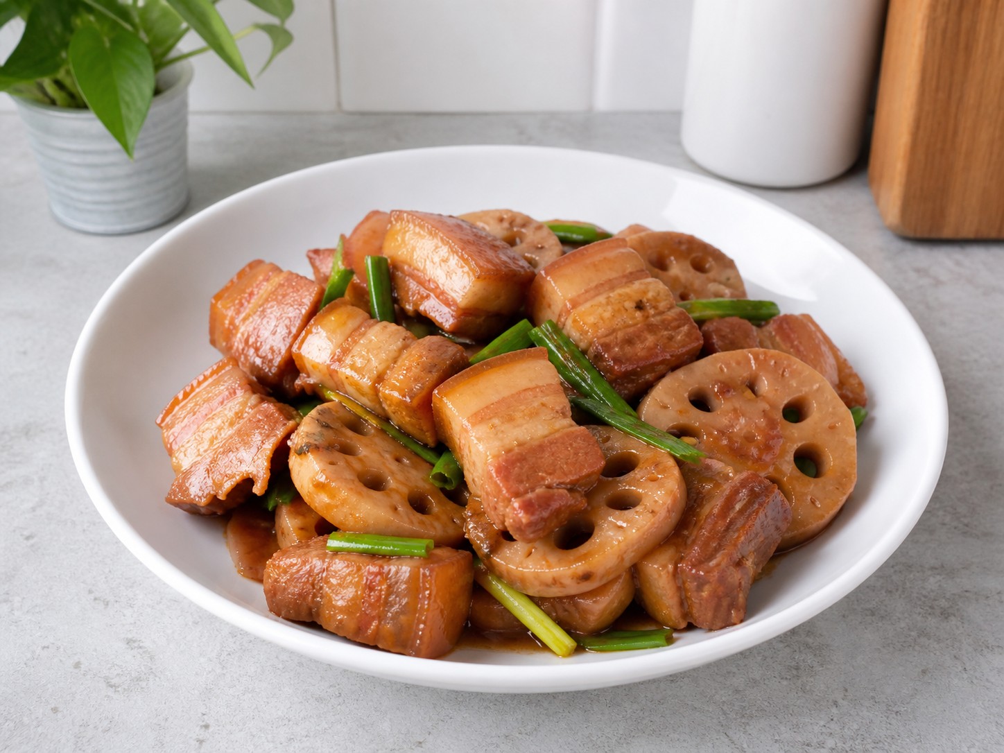 南乳炆蓮藕腩肉 Braised Pork Belly and Lotus Root with Red Fermented Bean Curd