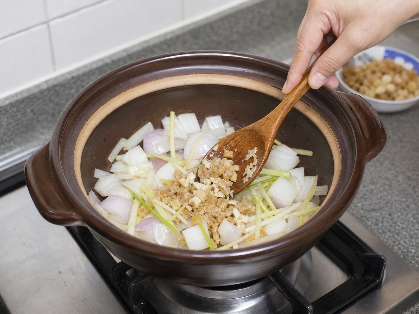 Salted Fish, Chicken and Tofu Pot — step 9