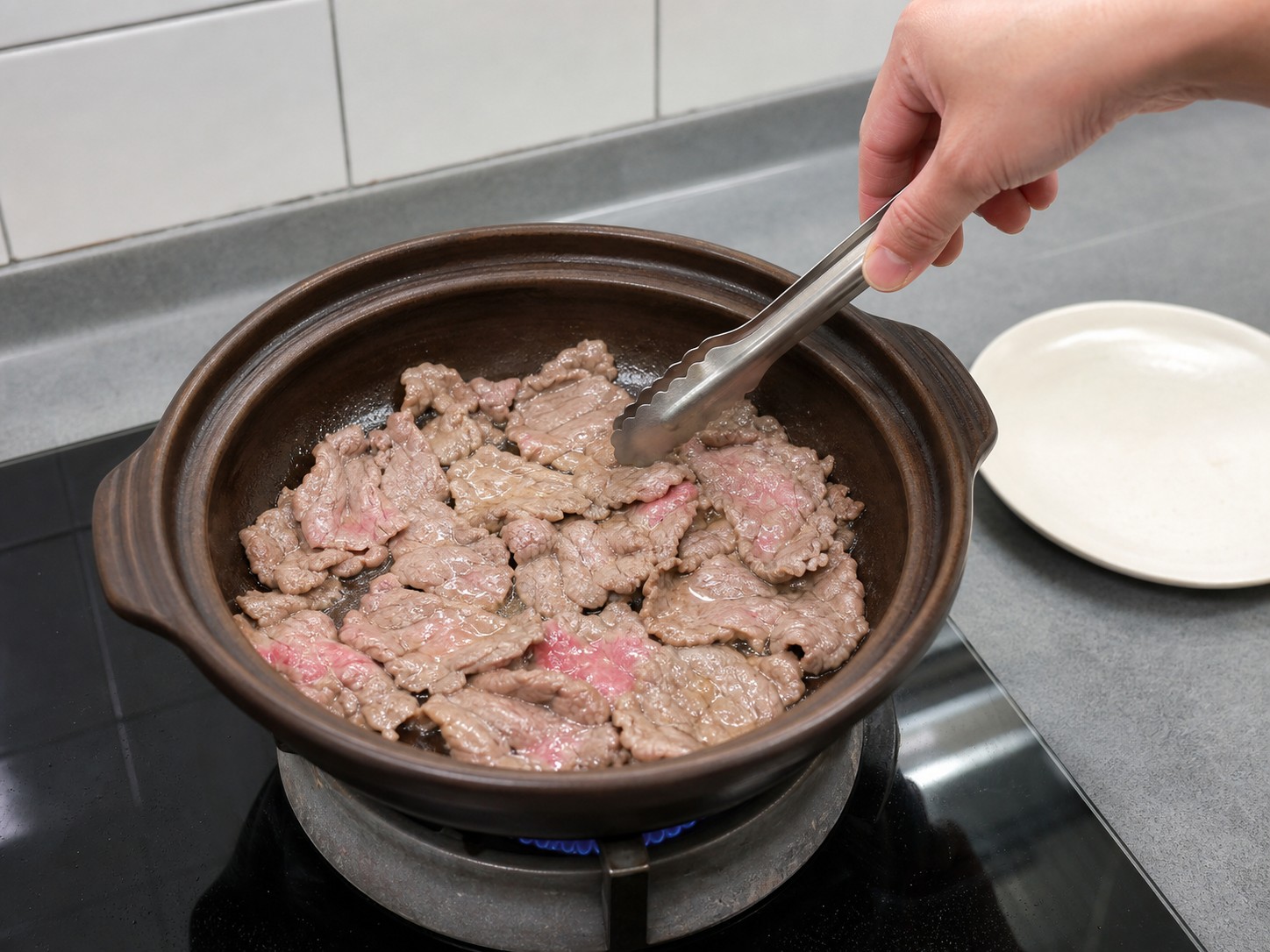 Satay Beef, Enoki Mushroom and Vermicelli Pot — step 7