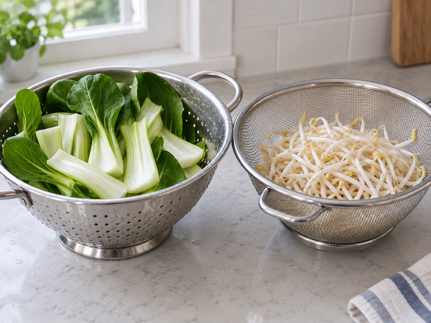 陝西油潑麵 — 洗切青菜