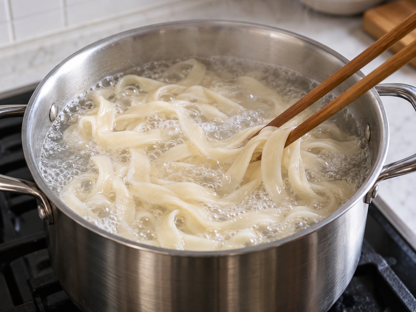 陝西油潑麵 — 煮闊麵