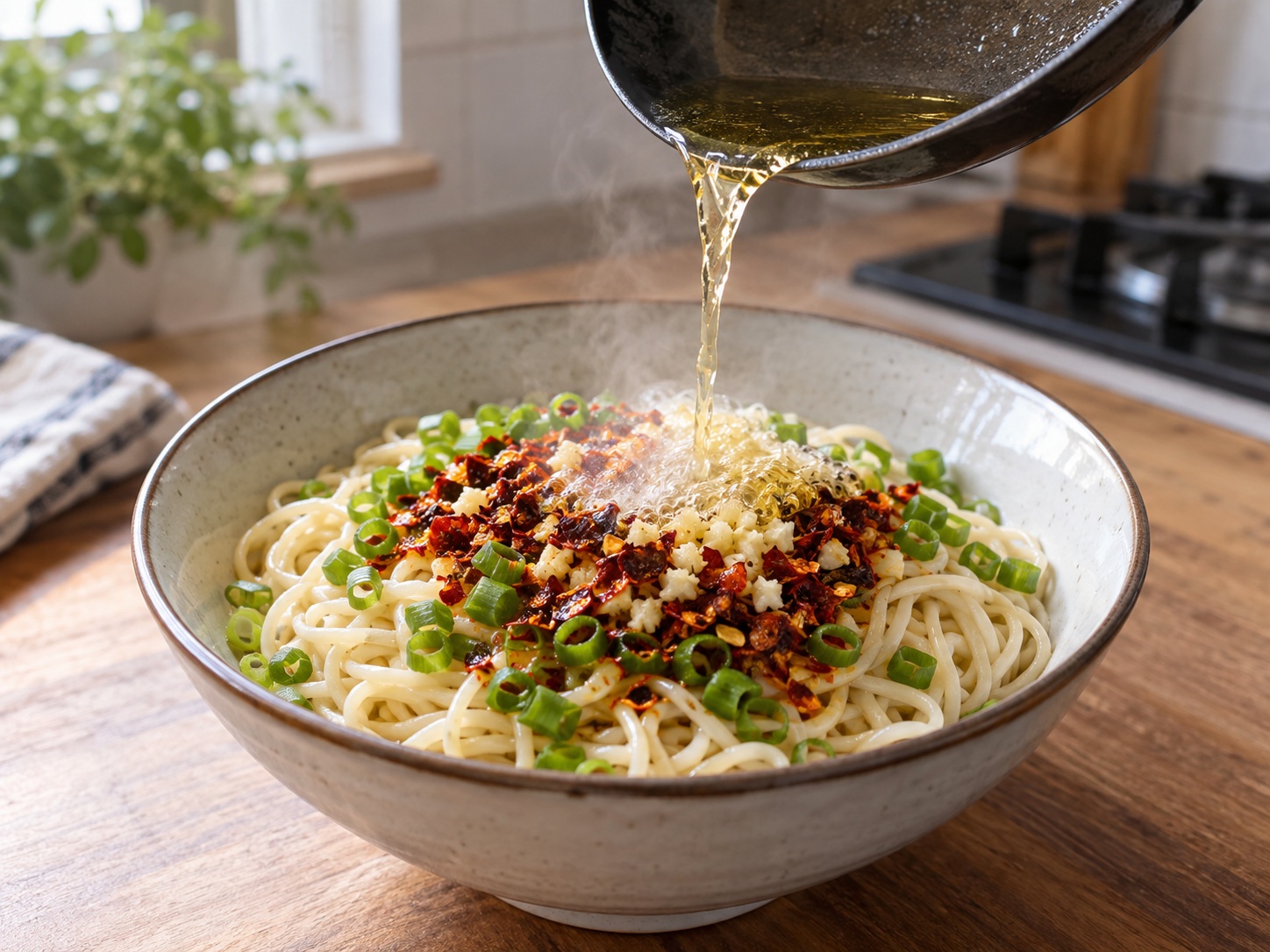 陝西油潑麵 — 小量潑油