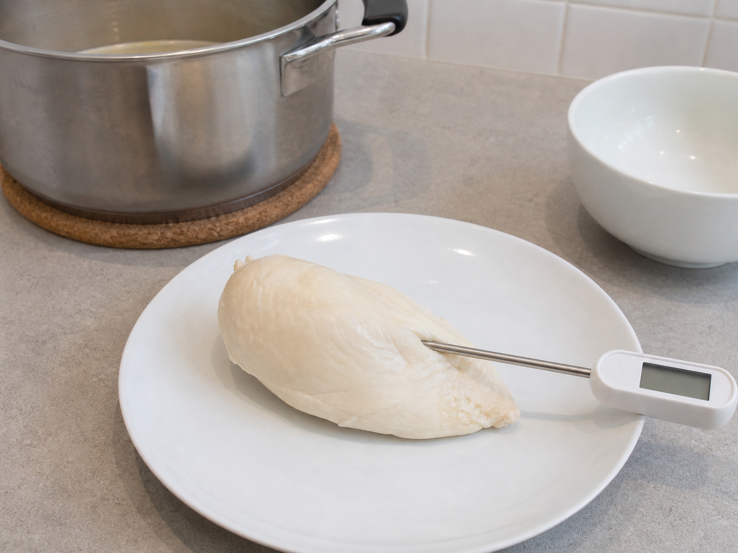 Shanghai Scallion Oil Noodles with Shredded Chicken — Check and rest the chicken
