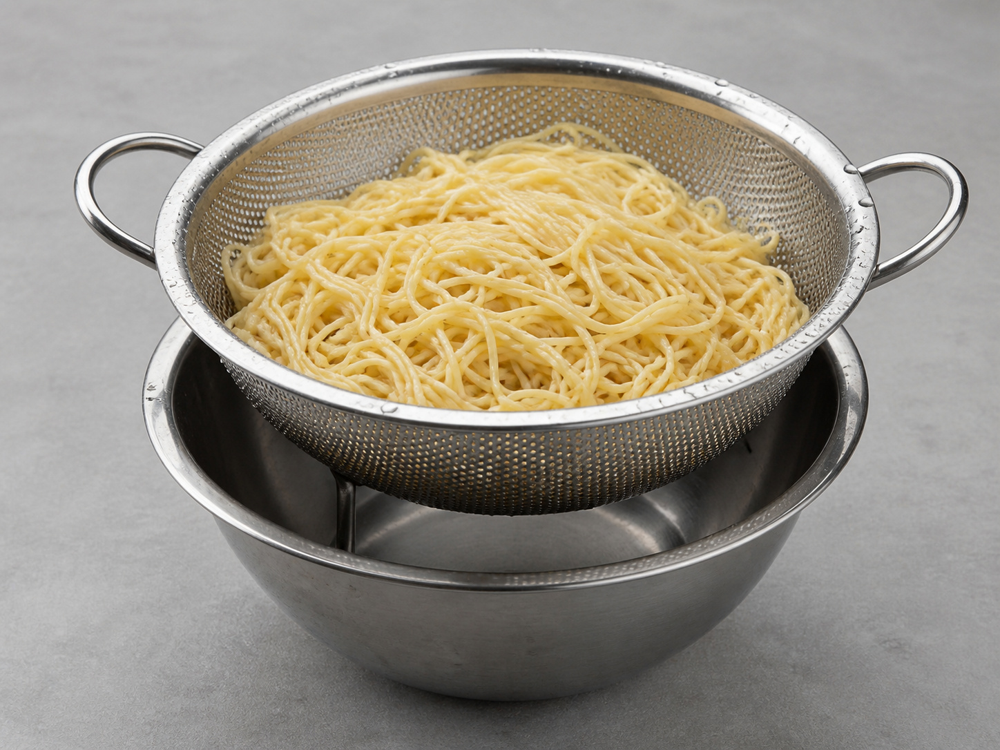 Shanghai Scallion Oil Noodles with Shredded Chicken — Drain the noodles