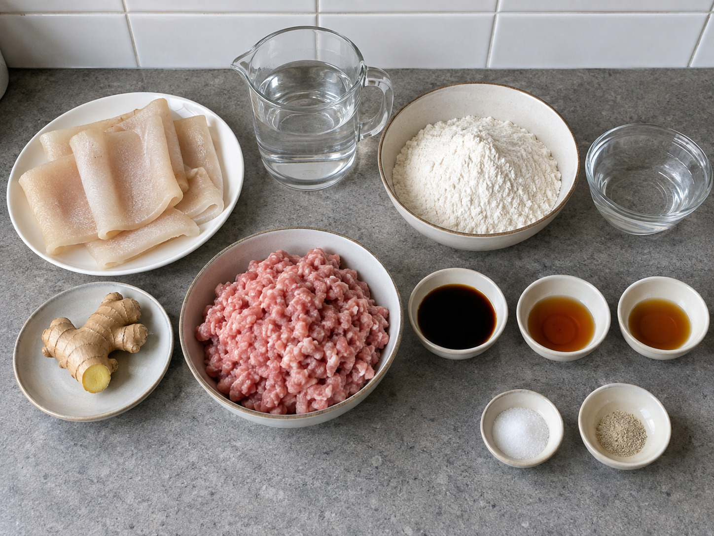Pangsit Sup Kukus Xiaolongbao Shanghai — bahan