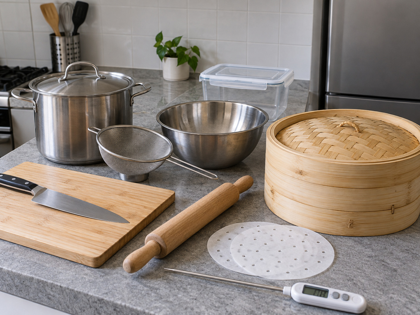 Pangsit Sup Kukus Xiaolongbao Shanghai — peralatan