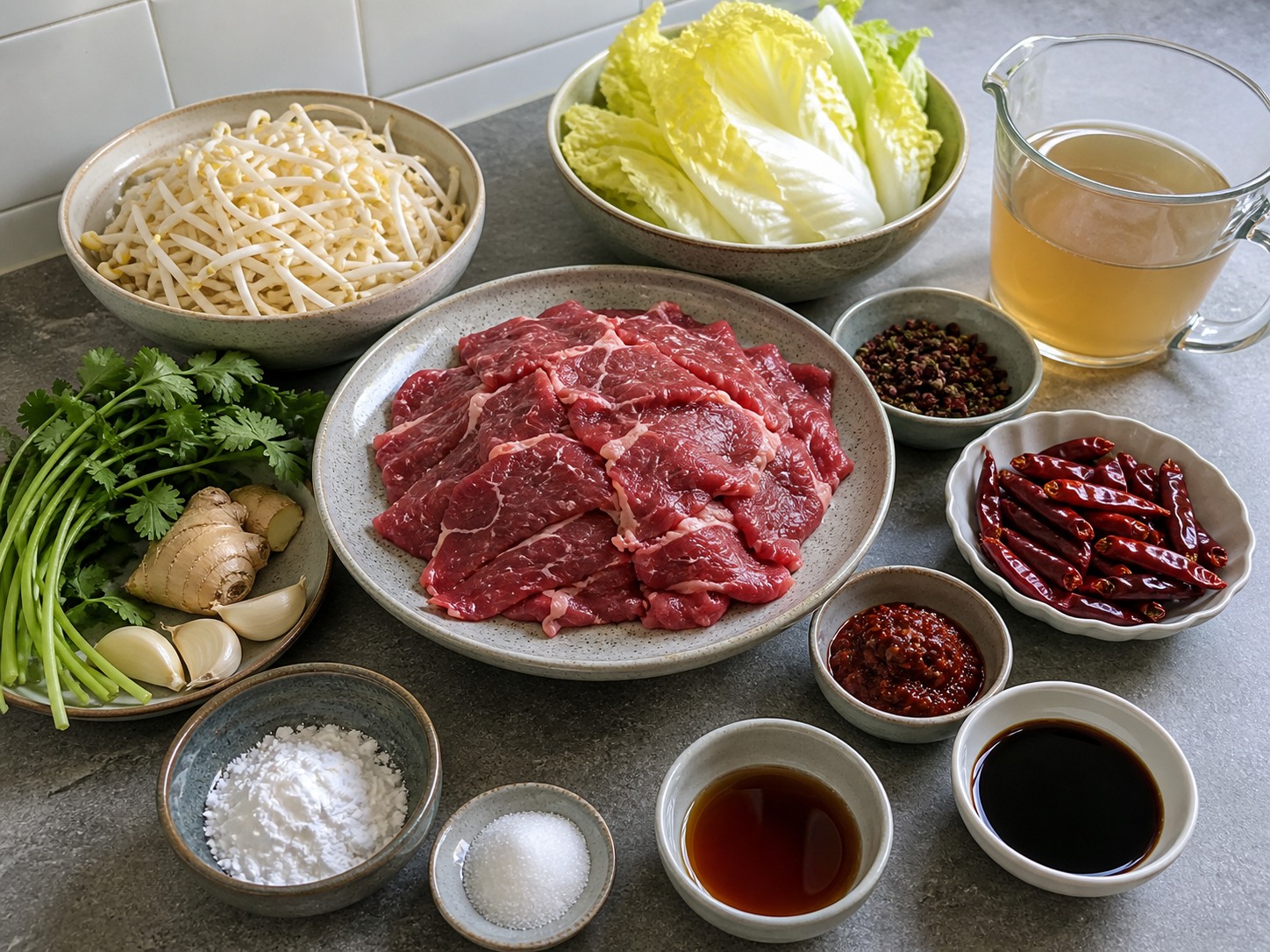 四川水煮牛肉主要材料總覽