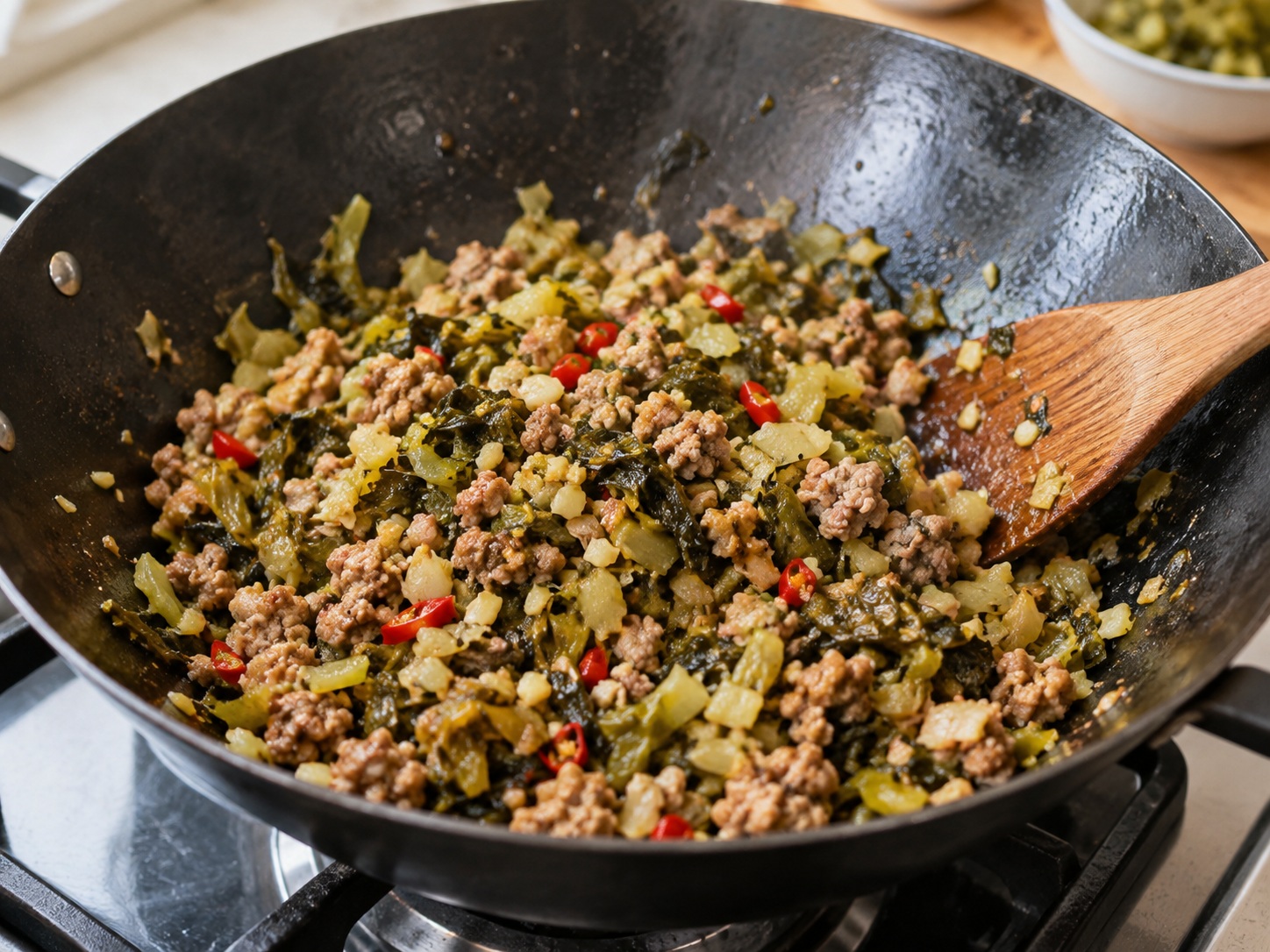 乾煸四季豆 — 炒芽菜香料