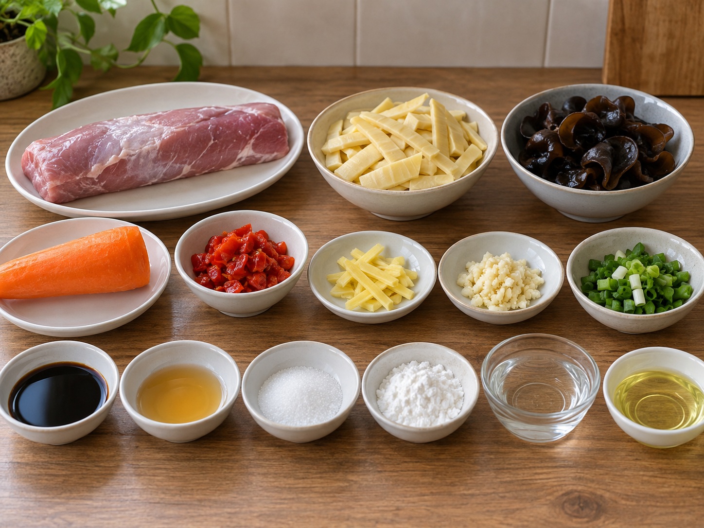 Sichuan Fish-Fragrant Shredded Pork — ingredients